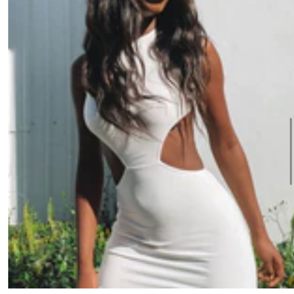 beginning boutique white dress backless